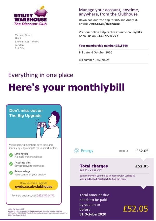 united_kingdom_utility_warehouse.jpg United Kingdom Utility Warehouse electricity utility bill template in Word and PDF format (6 pages)