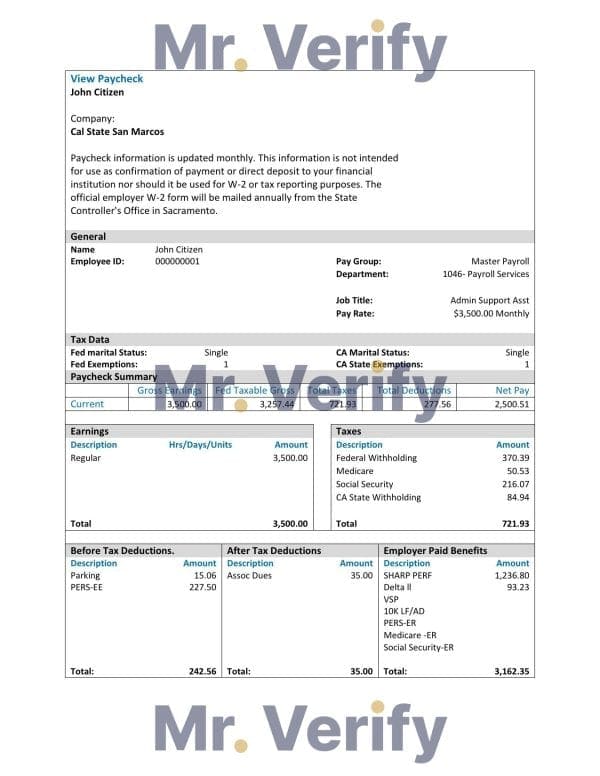 view-paycheck-Cal-State-San.jpg USA Cal State San Marcos payroll services company pay stub Word and PDF template