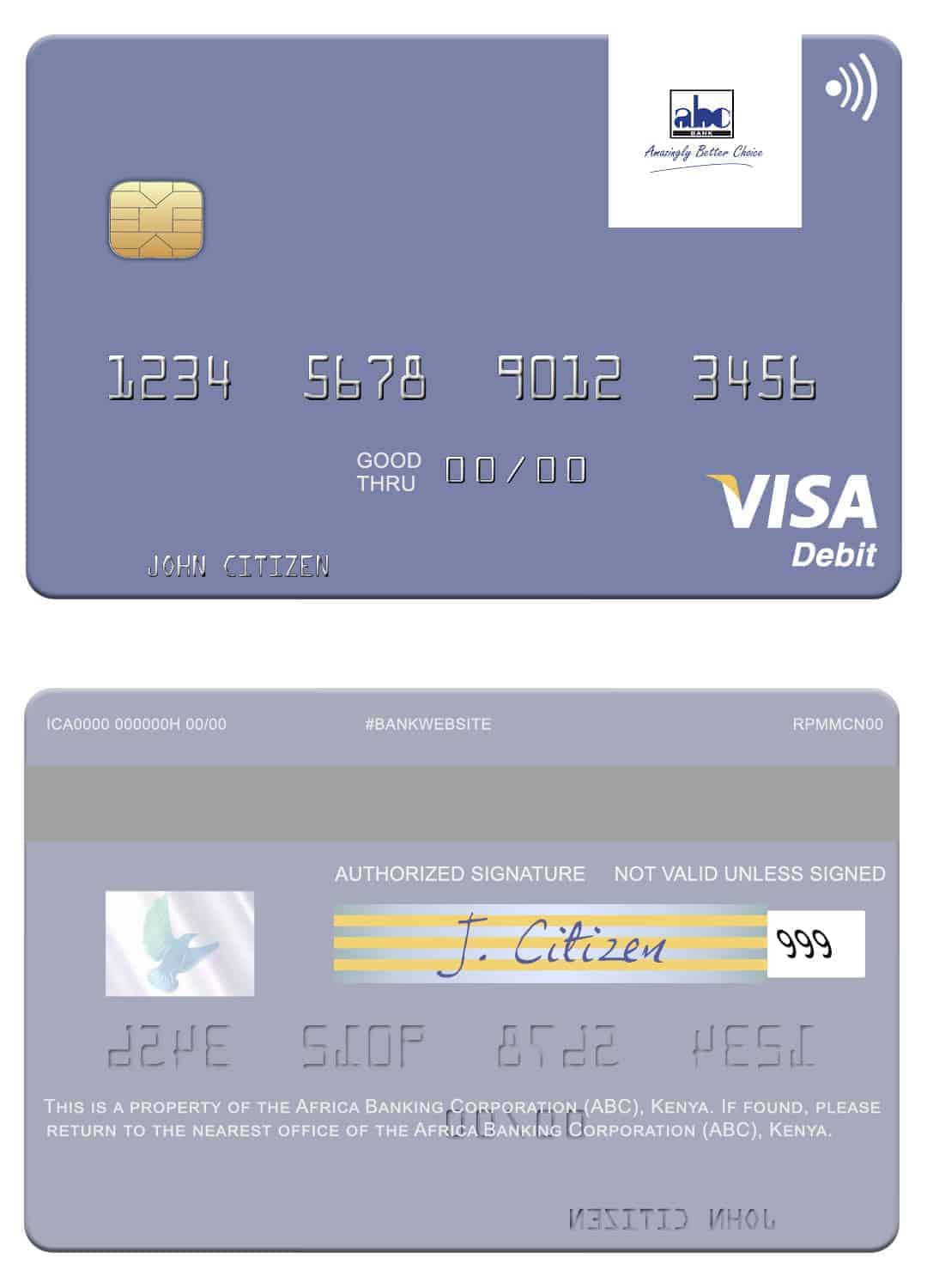 Africa Banking Corporation (ABC) Kenya visa card Fillable Africa Banking Corporation (ABC) Kenya visa card Templates