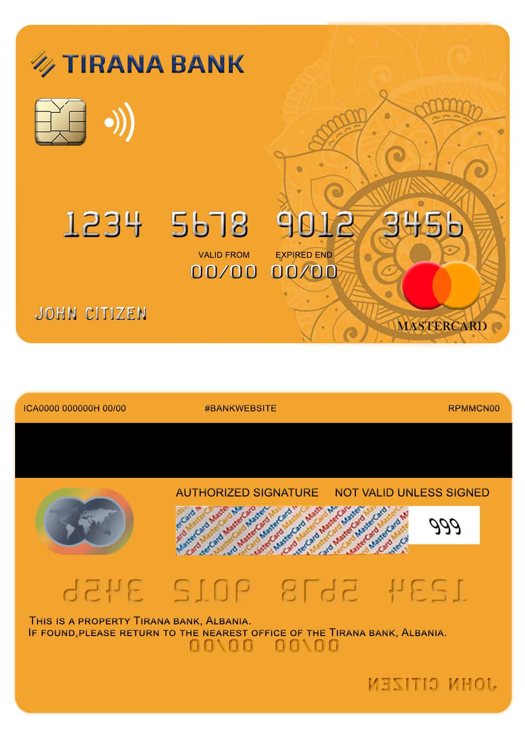 Albania Tirana bank mastercard Editable Albania Tirana bank mastercard Templates