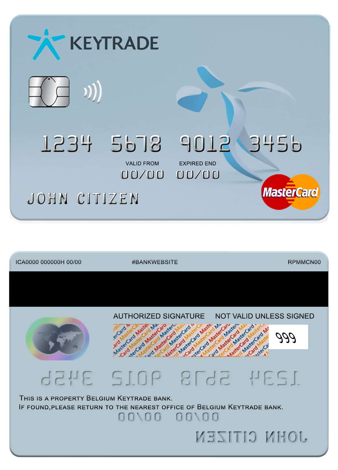Belgium Keytrade bank mastercard Editable Belgium Keytrade bank mastercard Templates