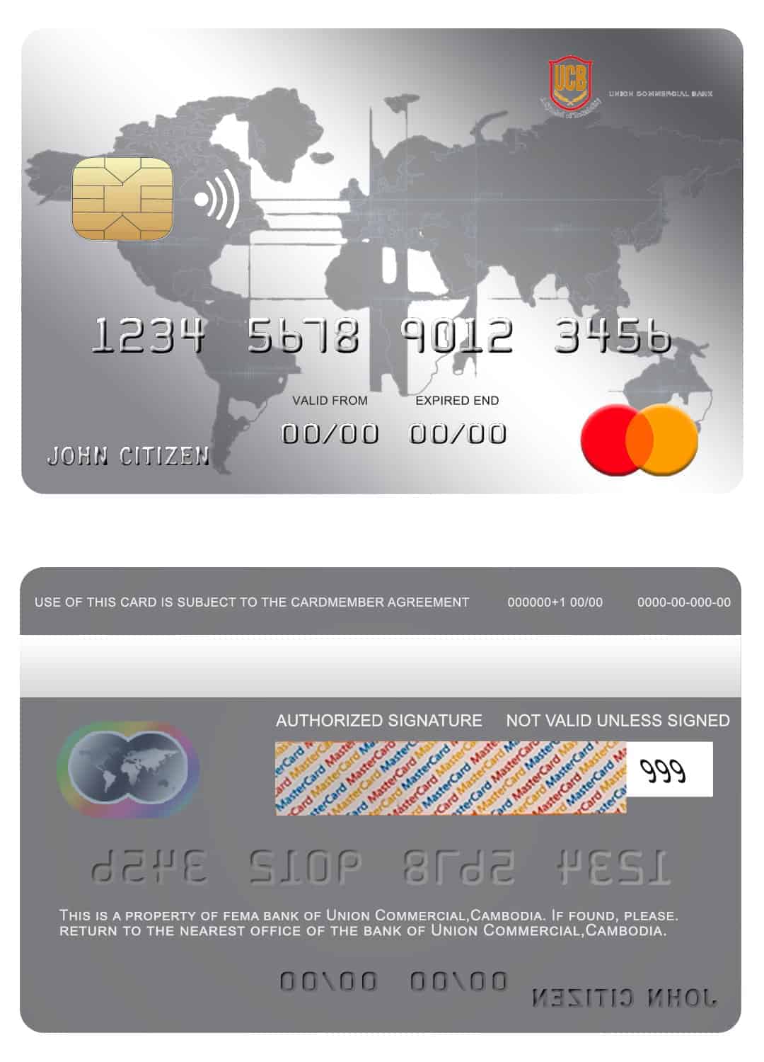 Cambodia Union Commercial bank mastercard credit card Fillable Cambodia Union Commercial bank mastercard credit card Templates