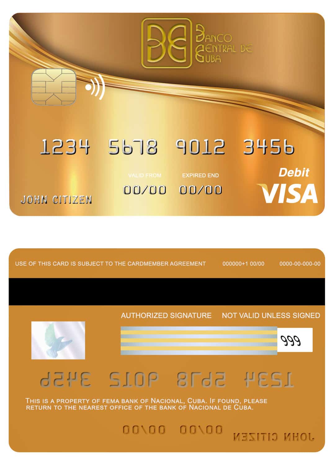Cuba Nacional bank visa credit card Cuba Nacional bank visa credit card