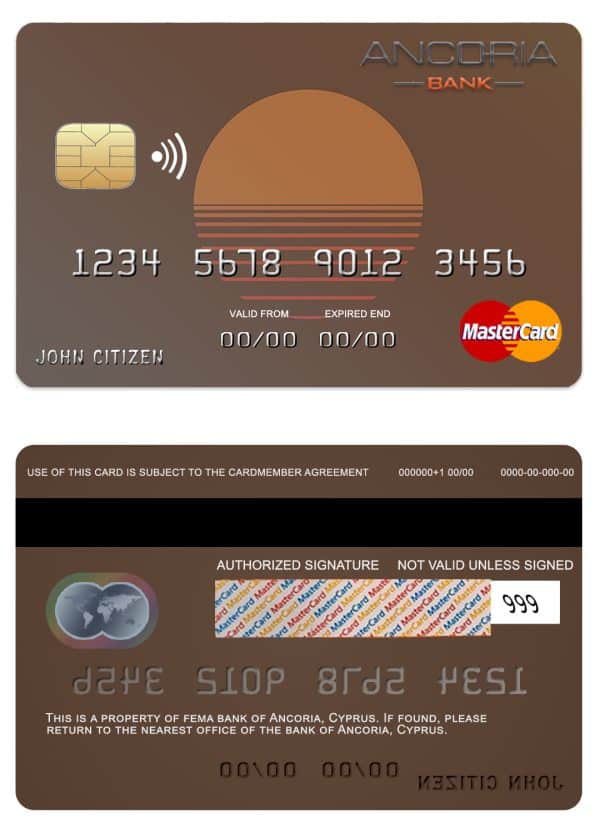 Cyprus Ancoria bank mastercard Fillable Cyprus Ancoria bank mastercard Templates