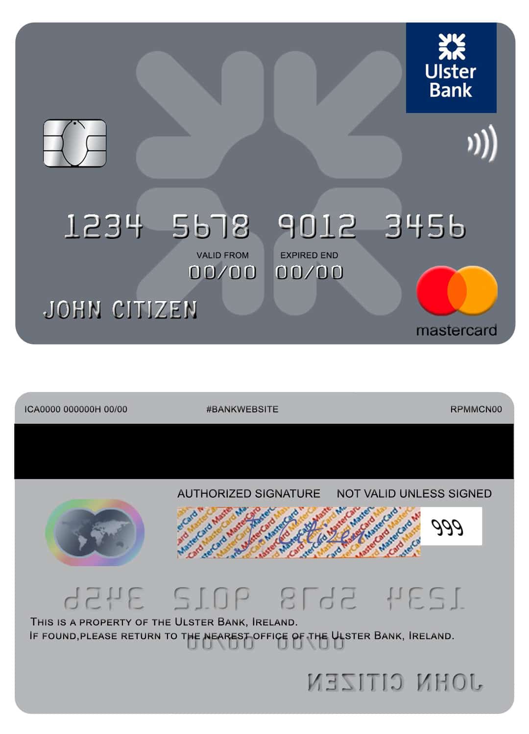 Editable Ireland Ulster Bank Ireland mastercard Templates Editable Ireland Ulster Bank Ireland mastercard Templates