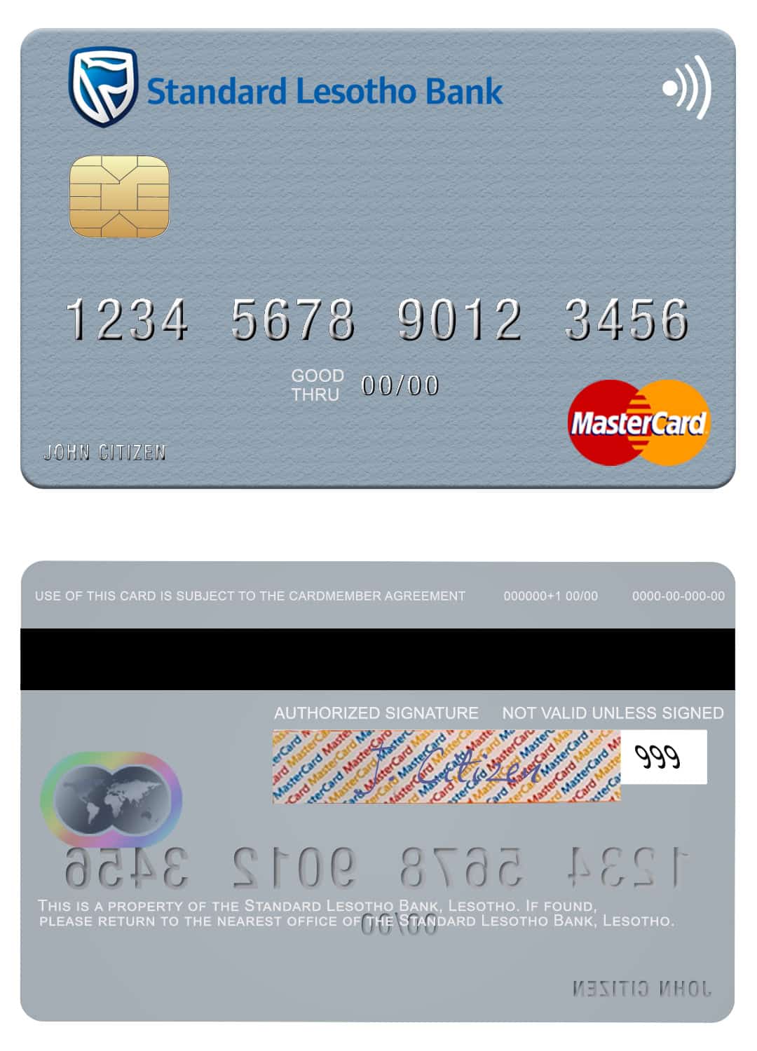 Editable Lesotho Standard Bank mastercard Templates Editable Lesotho Standard Bank mastercard Templates