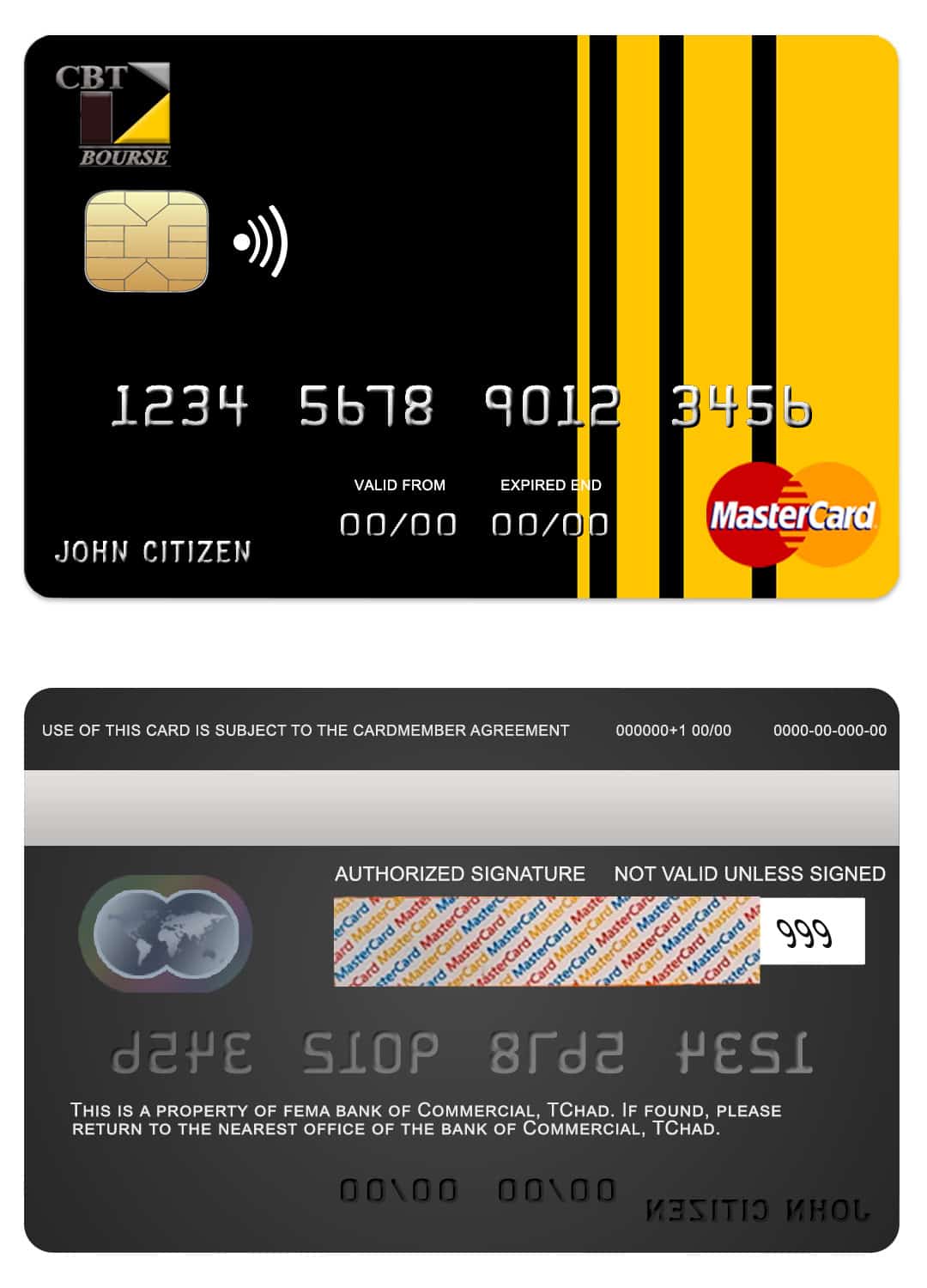 Fillable Chad Commercial bank mastercard Templates Fillable Chad Commercial bank mastercard Templates