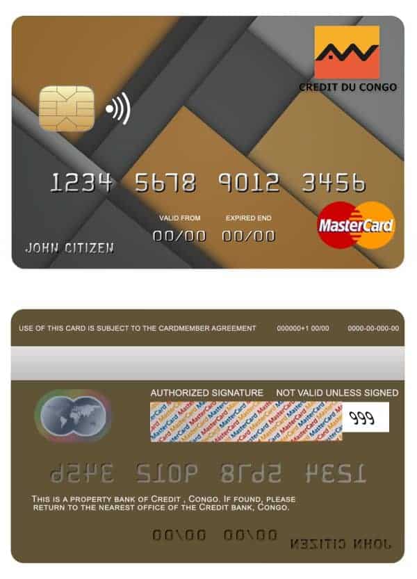 Fillable Congo Credit bank mastercard credit card Templates Fillable Congo Credit bank mastercard credit card Templates