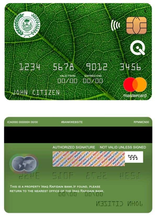 Fillable Iraq Rafidain bank mastercard Templates