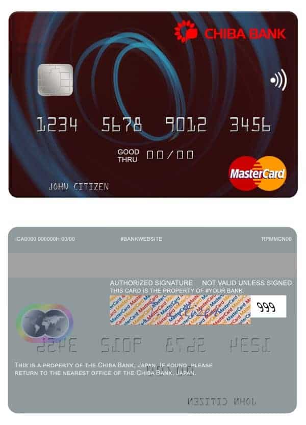 Fillable Japan Chiba Bank mastercard Templates Fillable Japan Chiba Bank mastercard Templates