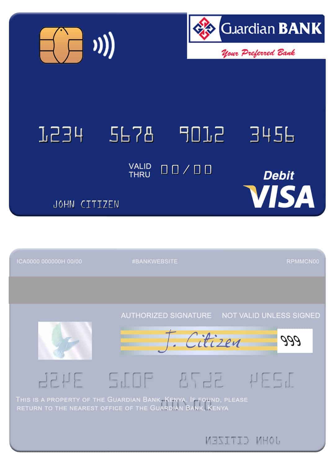Fillable Kenya Guardian Bank visa card Templates Fillable Kenya Guardian Bank visa card Templates