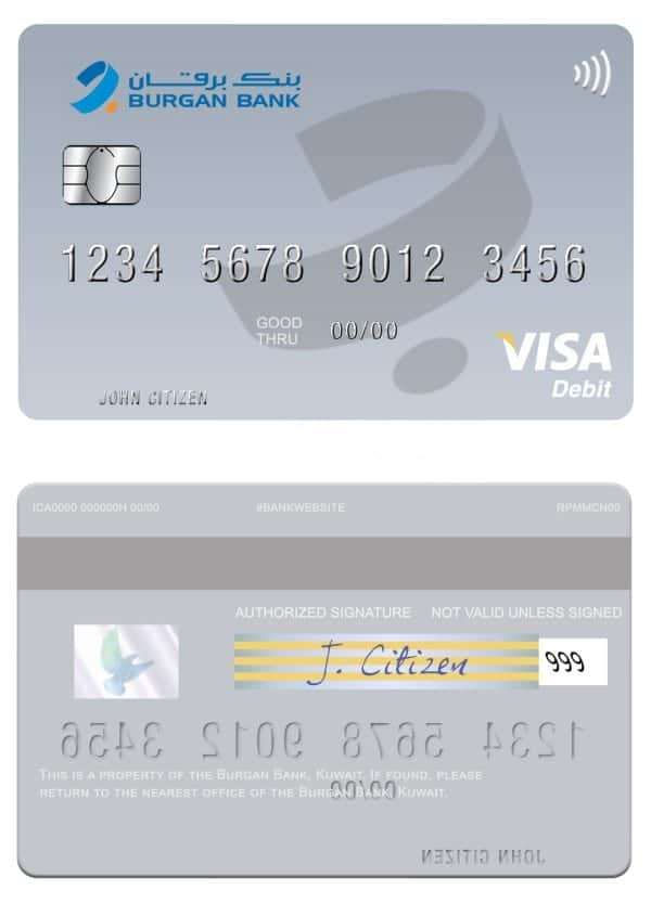 Fillable Kuwait Burgan Bank visa card Templates Fillable Kuwait Burgan Bank visa card Templates