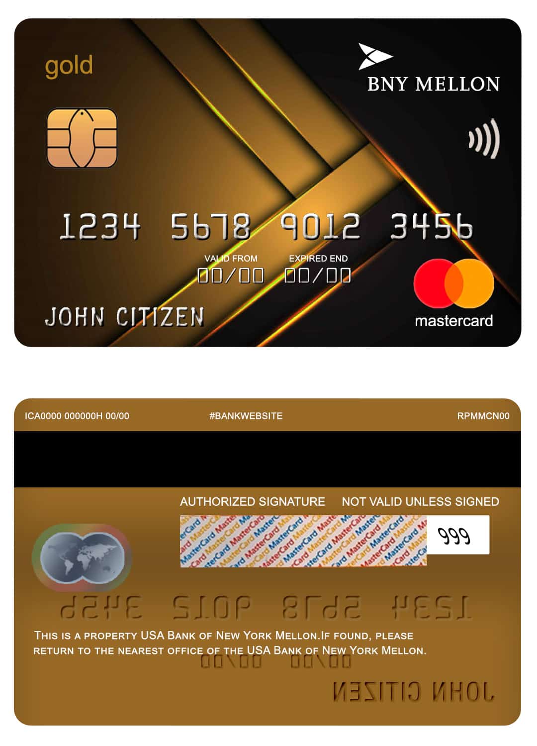 Fillable USA Bank of New York Mellon mastercard gold Templates Fillable USA Bank of New York Mellon mastercard gold Templates