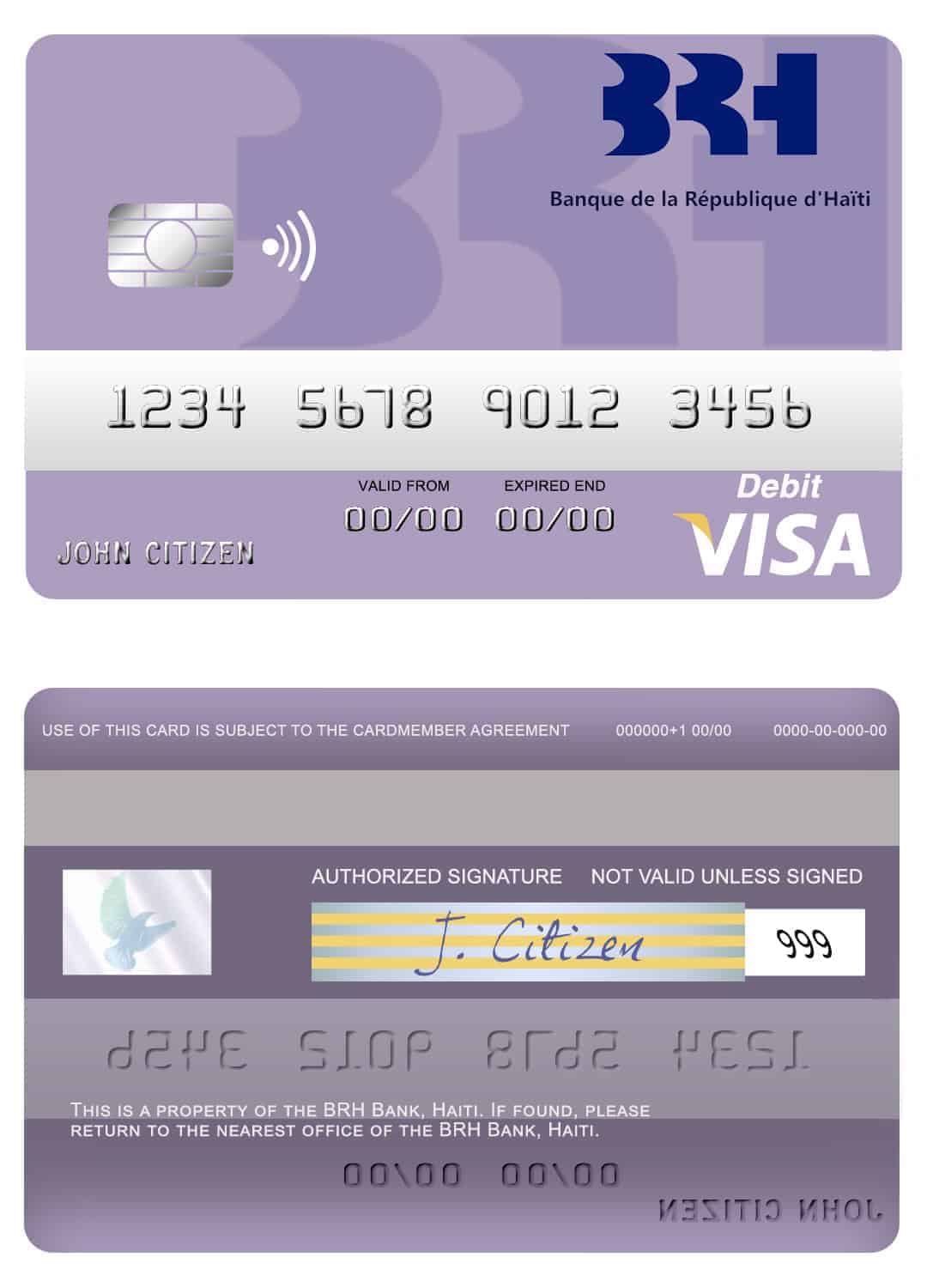Haiti BRH bank visa card Fillable Haiti BRH bank visa card Templates