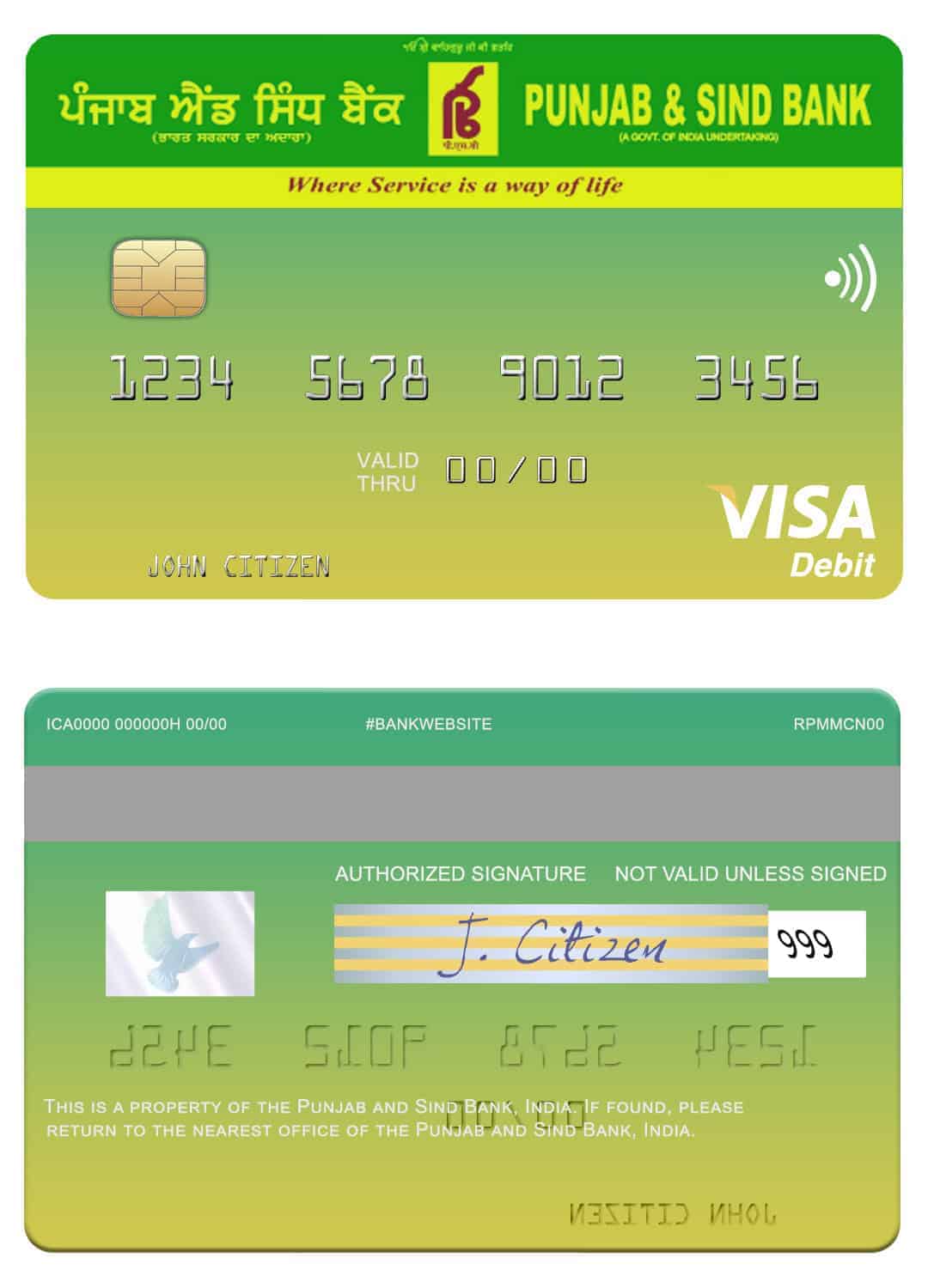 India Punjab and Sind Bank visa card Fillable India Punjab and Sind Bank visa card Templates