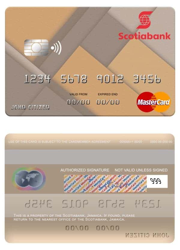 Jamaica Scotiabank mastercard Fillable Jamaica Scotiabank mastercard Templates