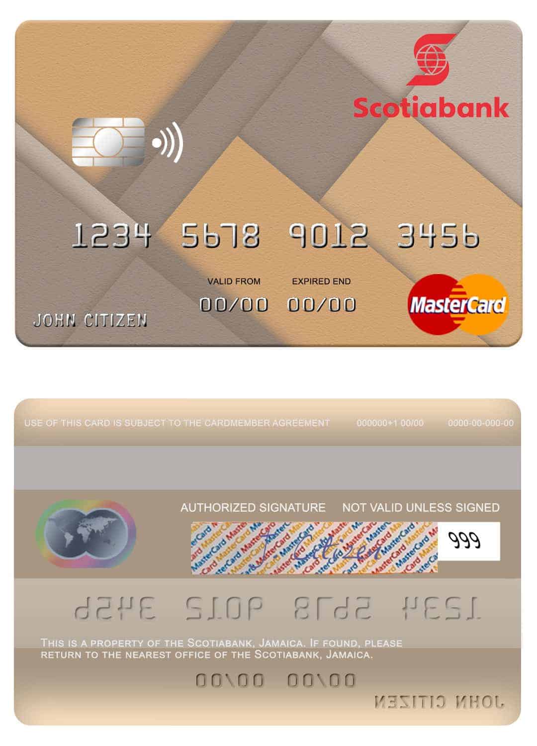 Jamaica Scotiabank mastercard Fillable Jamaica Scotiabank mastercard Templates