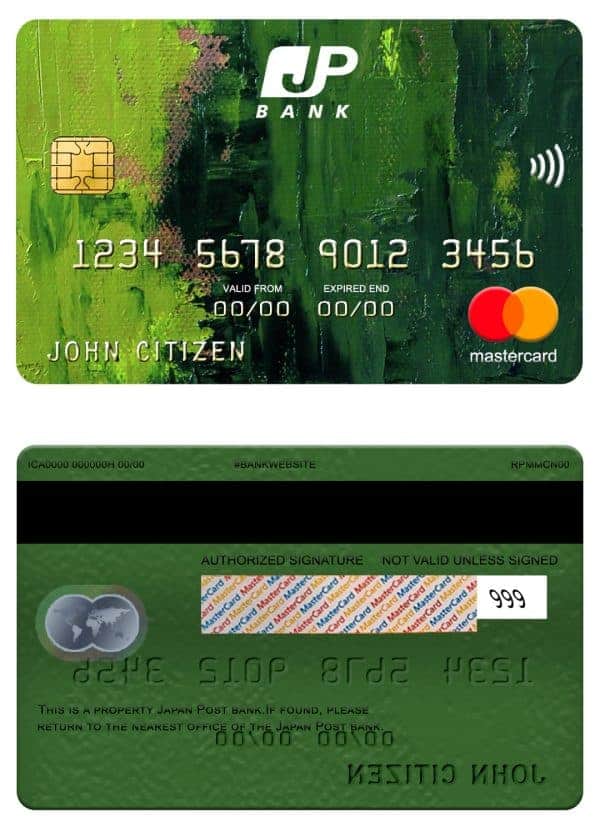 Japan Post bank mastercard Fillable Japan Post bank mastercard Templates