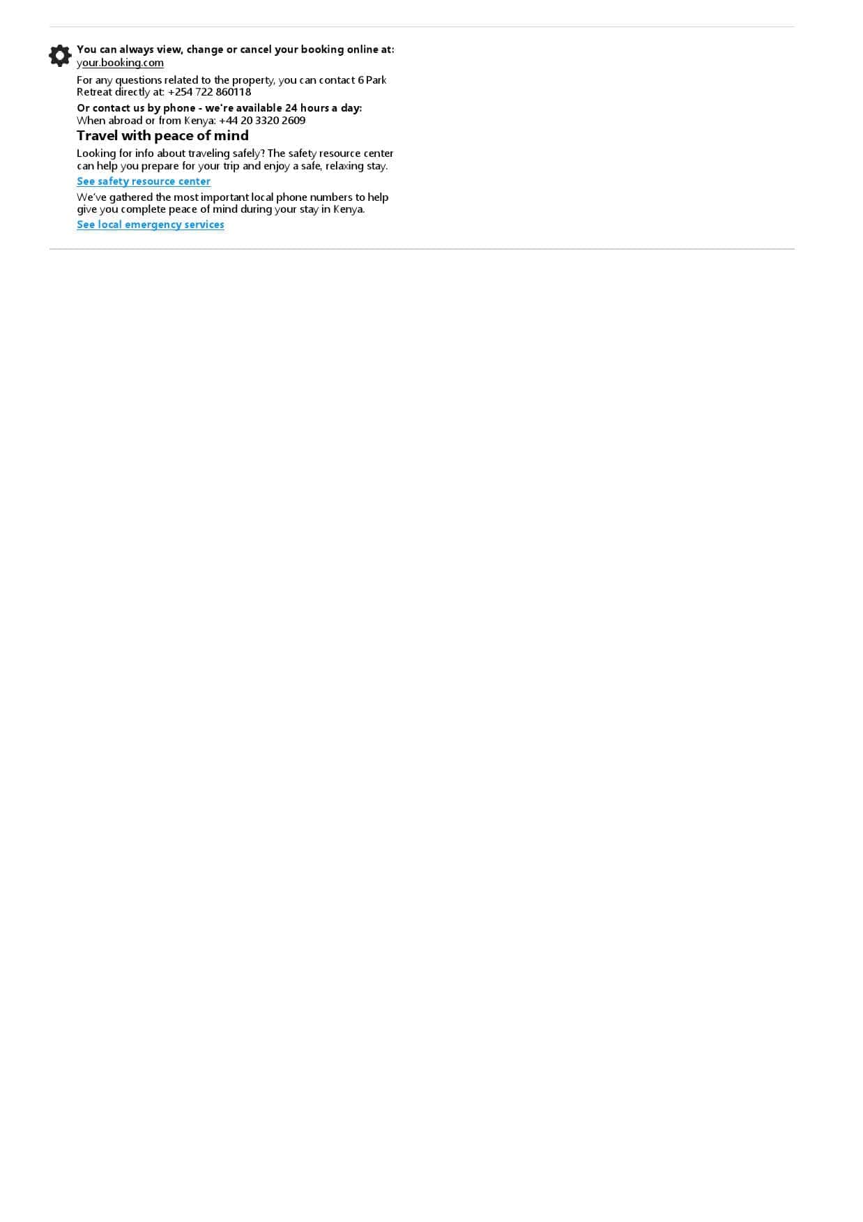 Kenya hotel booking confirmation Word and PDF template, 2 pages Kenya hotel booking confirmation Word and PDF template, 2 pages