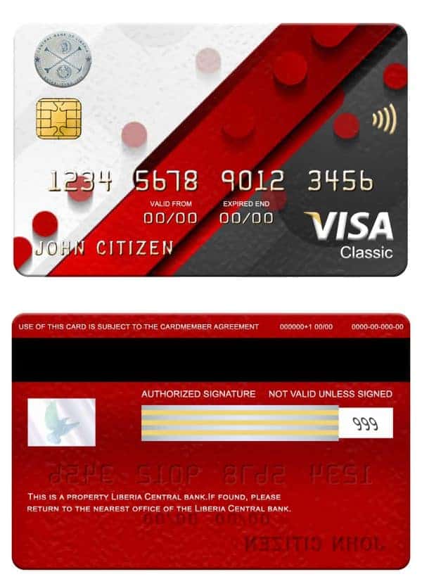 Liberia Central bank visa classic card Fillable Liberia Central bank visa classic card Templates