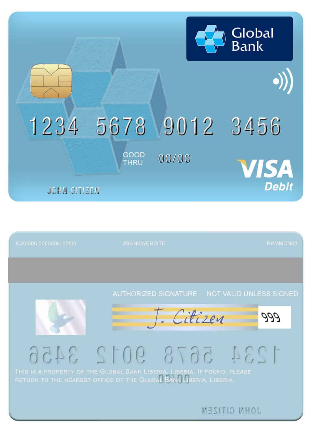 Liberia Global Bank visa card Fillable Liberia Global Bank visa card Templates