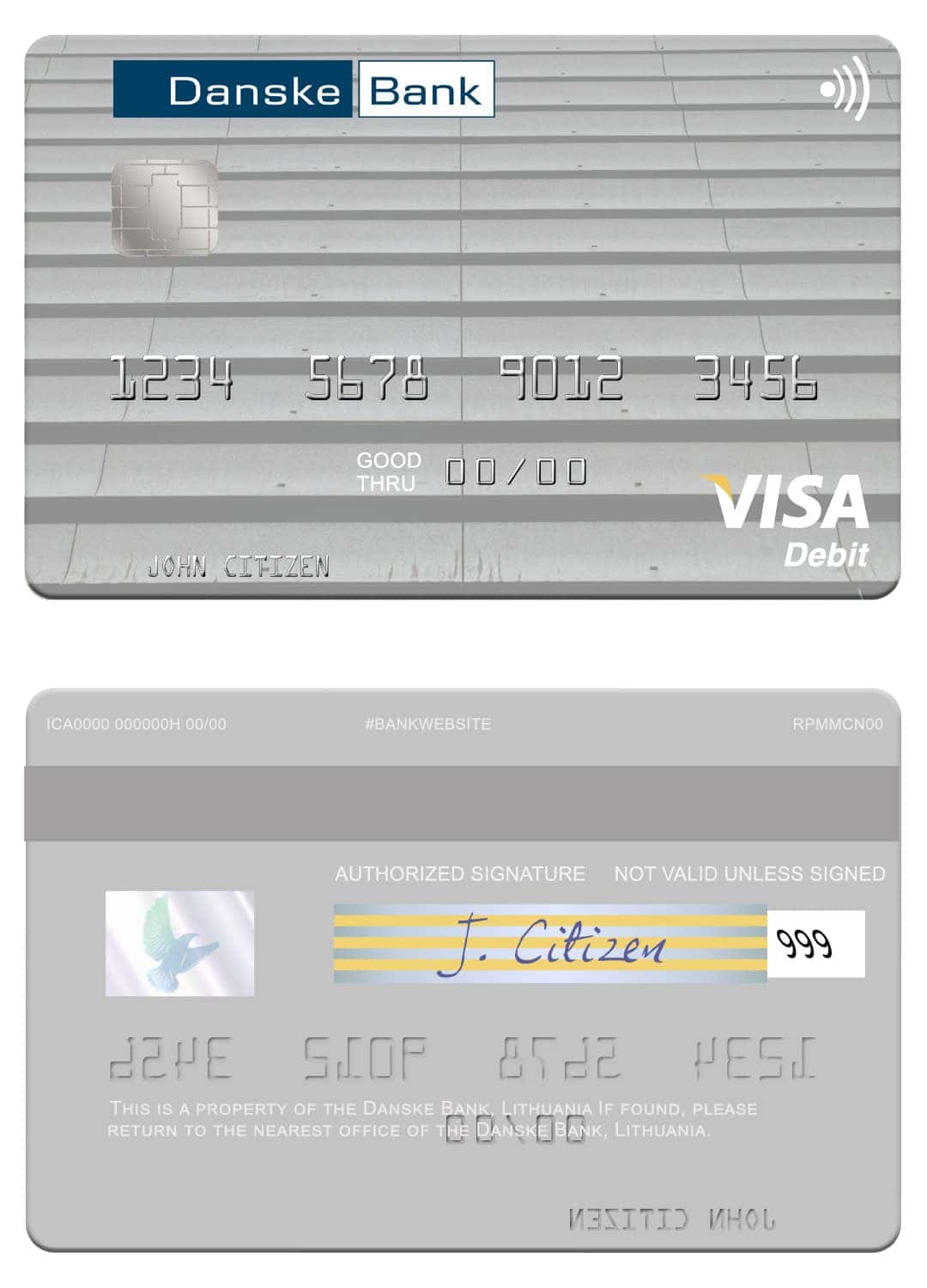 Lithuania Danske Bank visa card Fillable Lithuania Danske Bank visa card Templates