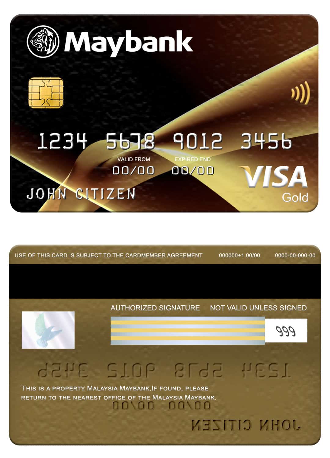 Malaysia Maybank visa gold card Fillable Malaysia Maybank visa gold card Templates