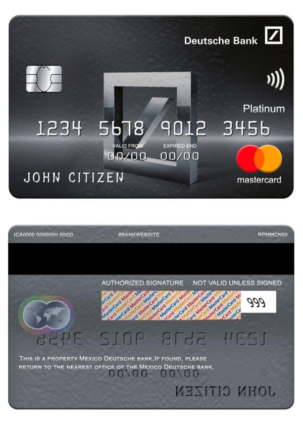 Mexico Deutsche bank mastercard platinum Editable Mexico Deutsche bank mastercard platinum Templates