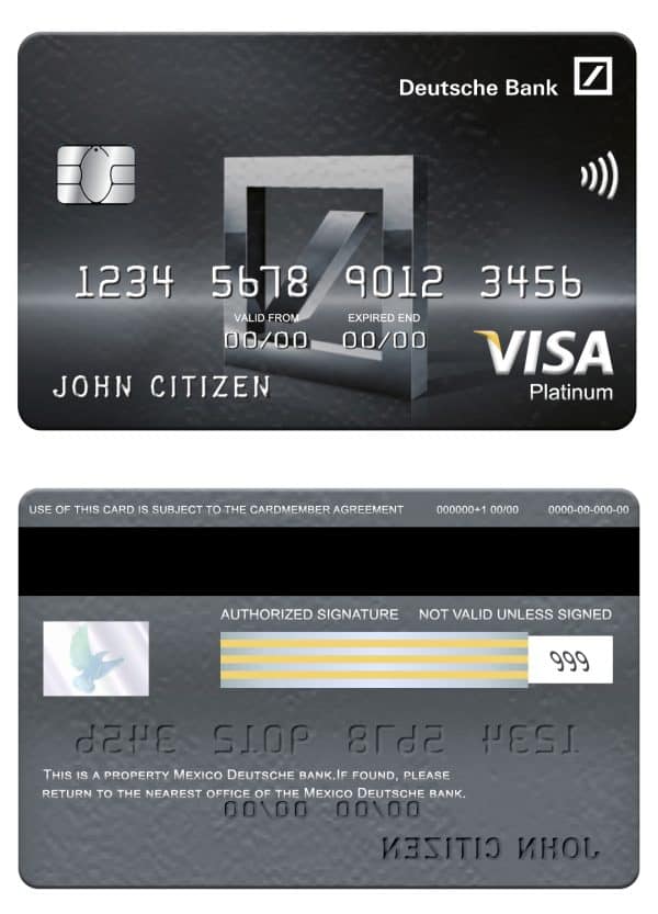 Mexico Deutsche bank visa platinum card Fillable Mexico Deutsche bank visa platinum card Templates