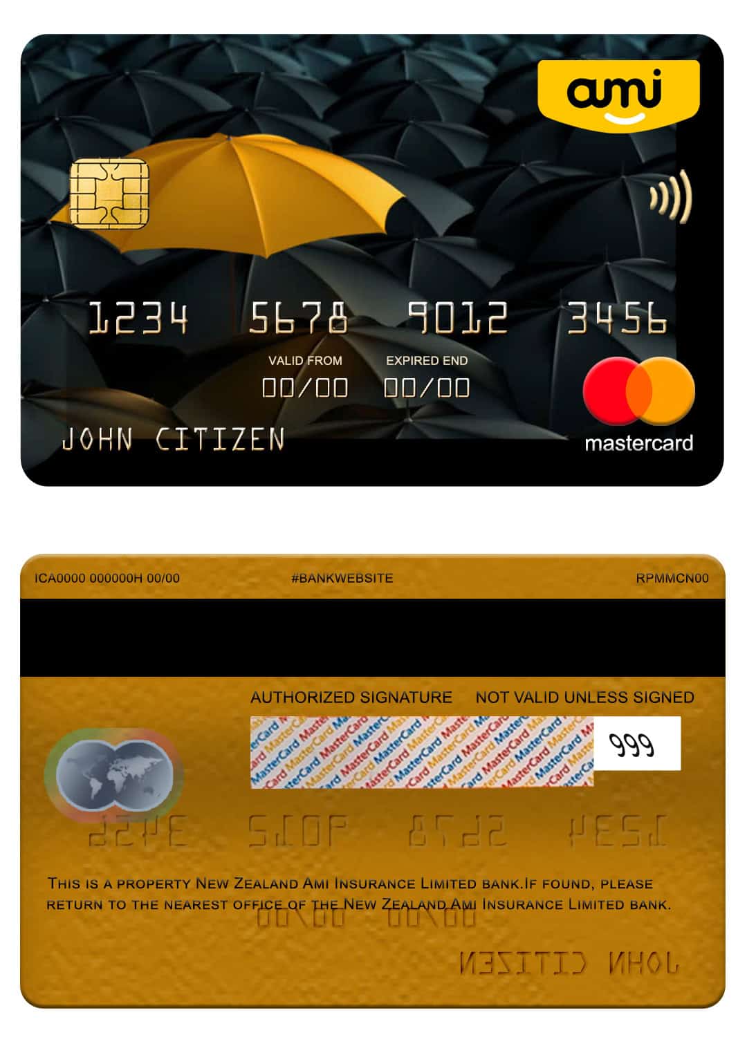 New Zealand Ami Insurance Limited bank mastercard Fillable New Zealand Ami Insurance Limited bank mastercard Templates