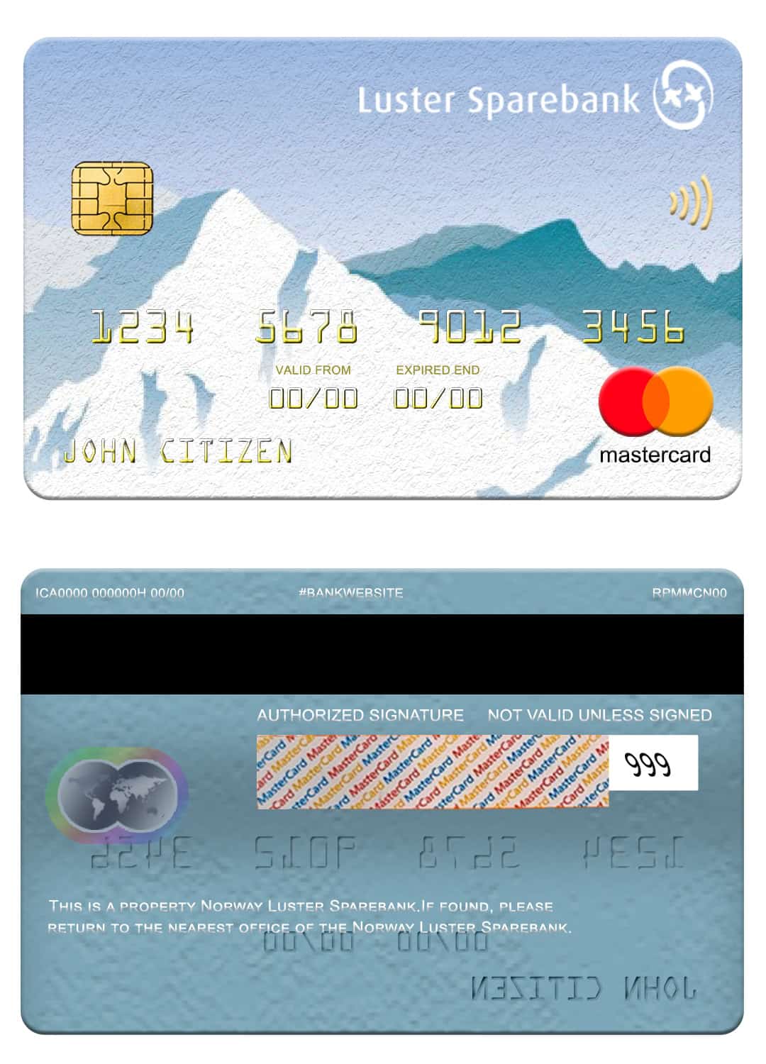 Norway Luster Sparebank mastercard Editable Norway Luster Sparebank mastercard Templates