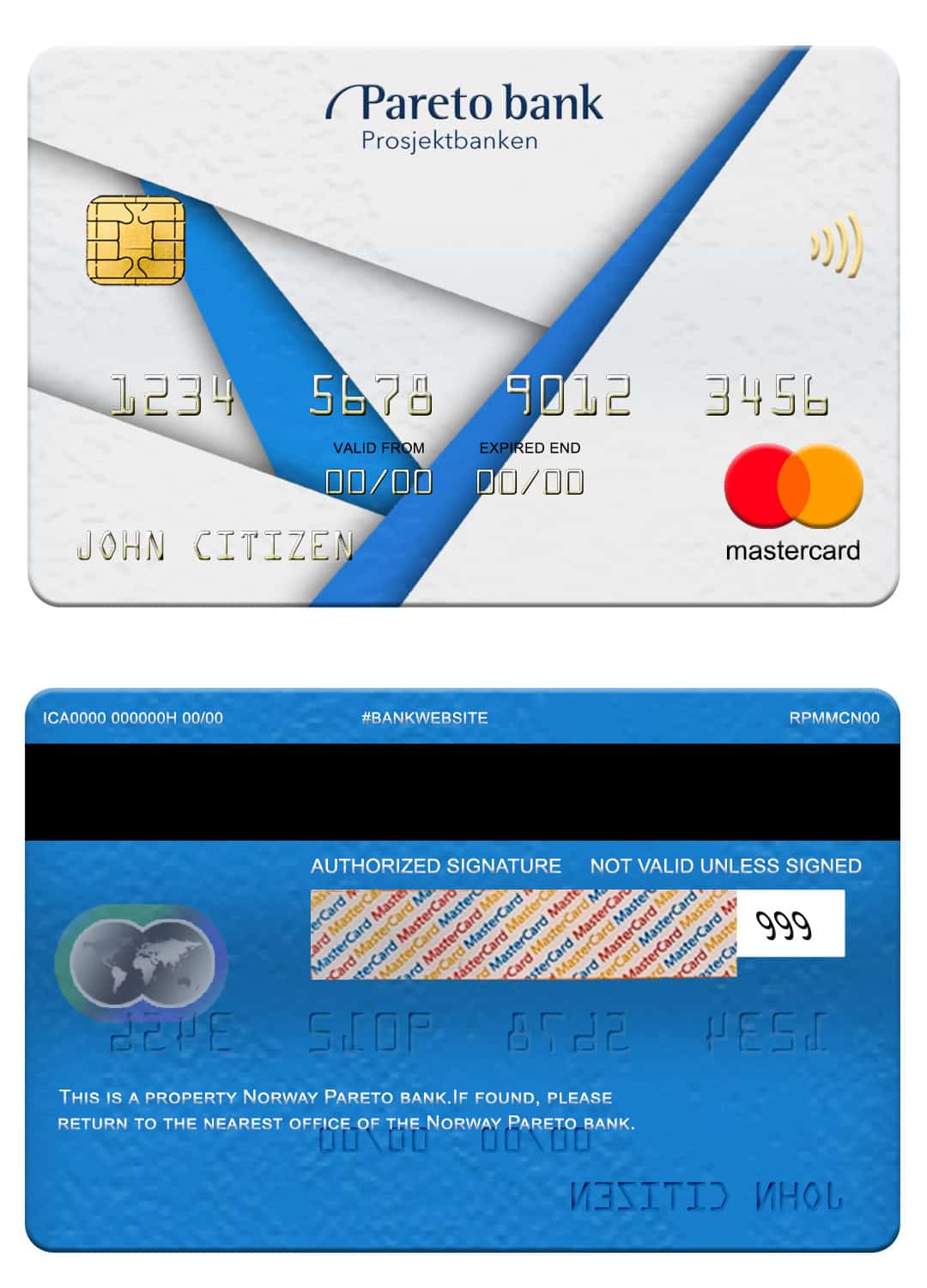 Norway Pareto bank mastercard Fillable Norway Pareto bank mastercard Templates