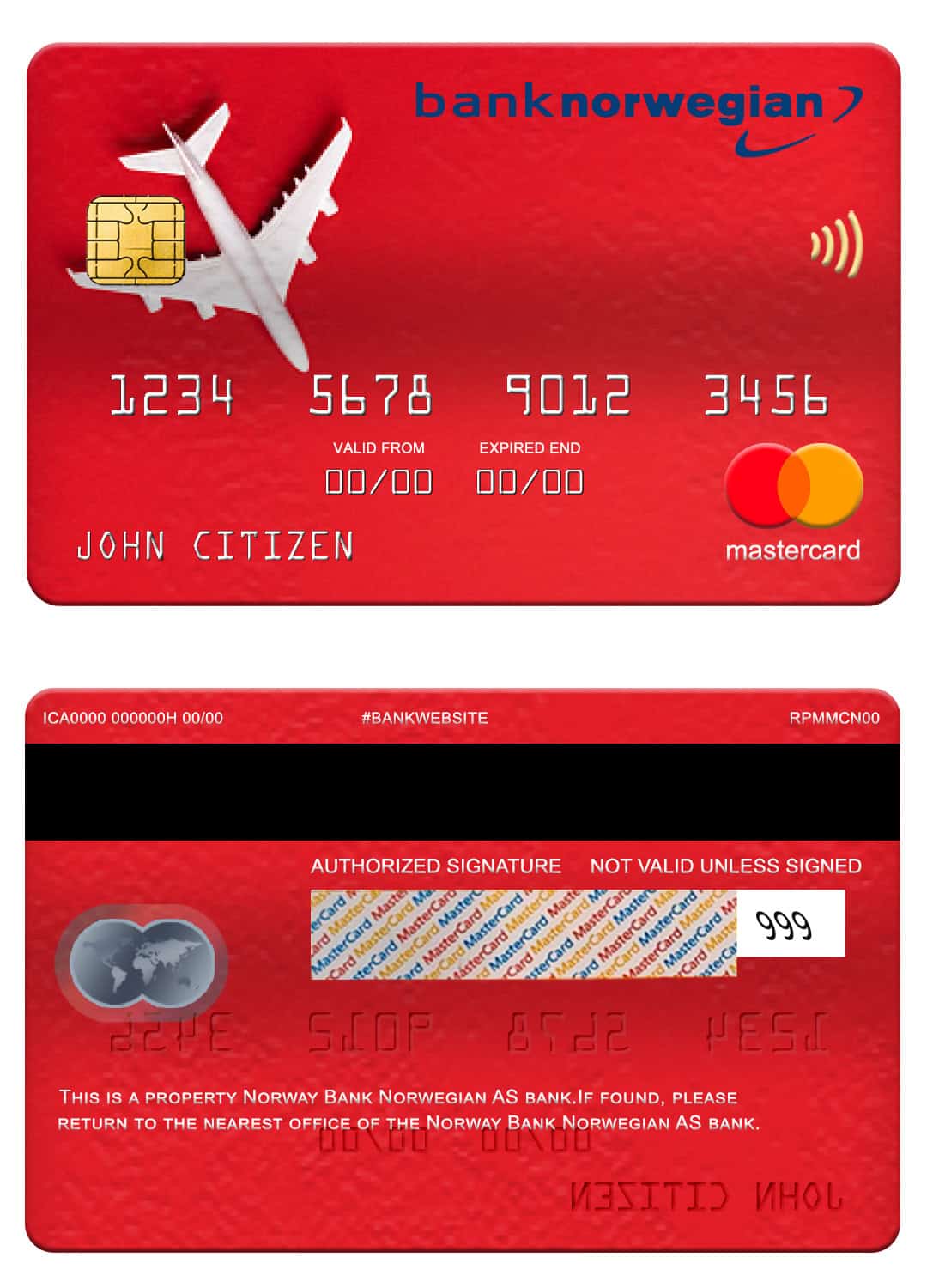 Norway bank Norwegian AS bank mastercard Editable Norway bank Norwegian AS bank mastercard Templates
