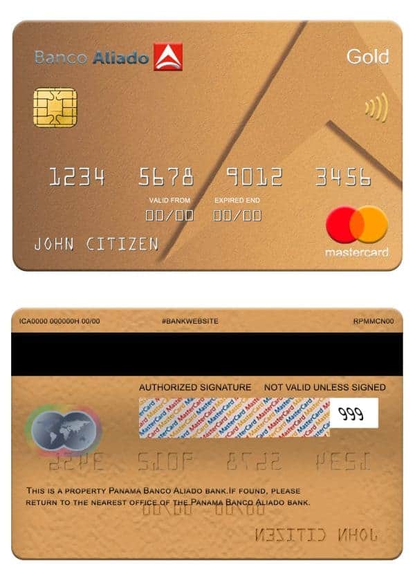 Panama Banco Aliado bank mastercard gold Fillable Panama Banco Aliado bank mastercard gold Templates