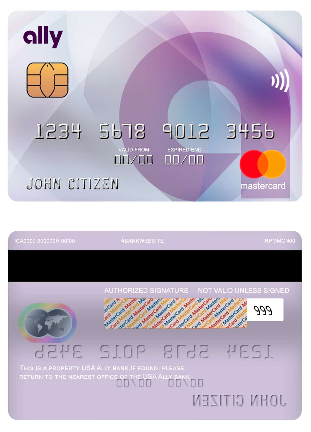 USA Ally bank mastercard Fillable USA Ally bank mastercard Templates