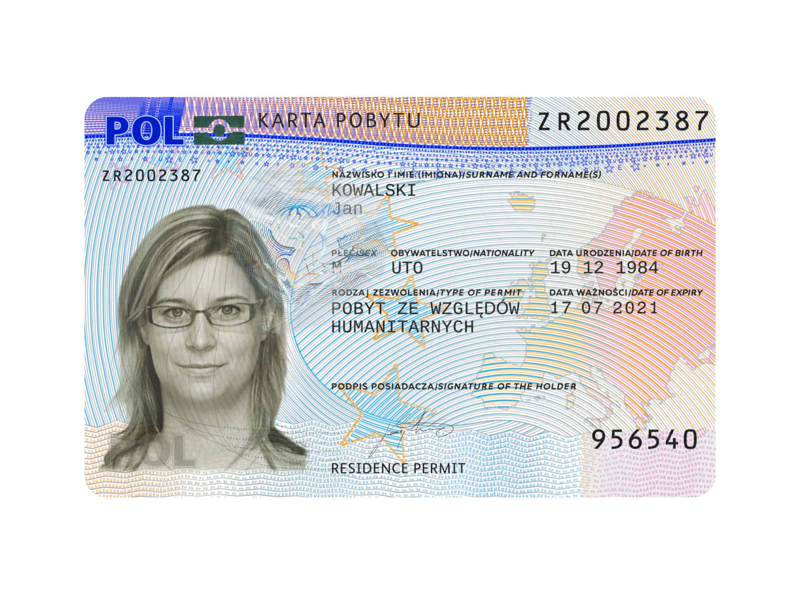 POL_Resident_Card_Client_Version-min Explore our "Fake Poland Residence Permit PSD Template" in this detailed product photo. This virtual file is clearly displayed, allowing you to view its features and design before use.