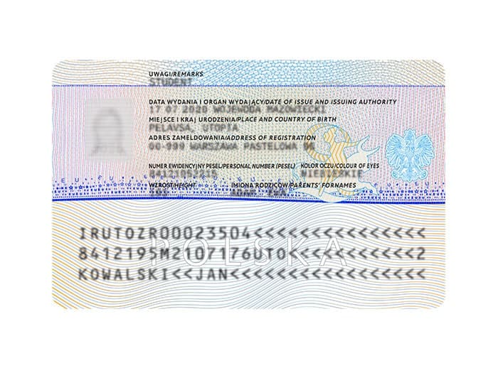 fake-Poland-Residence-Permit-PSD-Template-back-min Explore our "Fake Poland Residence Permit PSD Template" in this detailed product photo. This virtual file is visibly represented, allowing you to see its features and design before use.