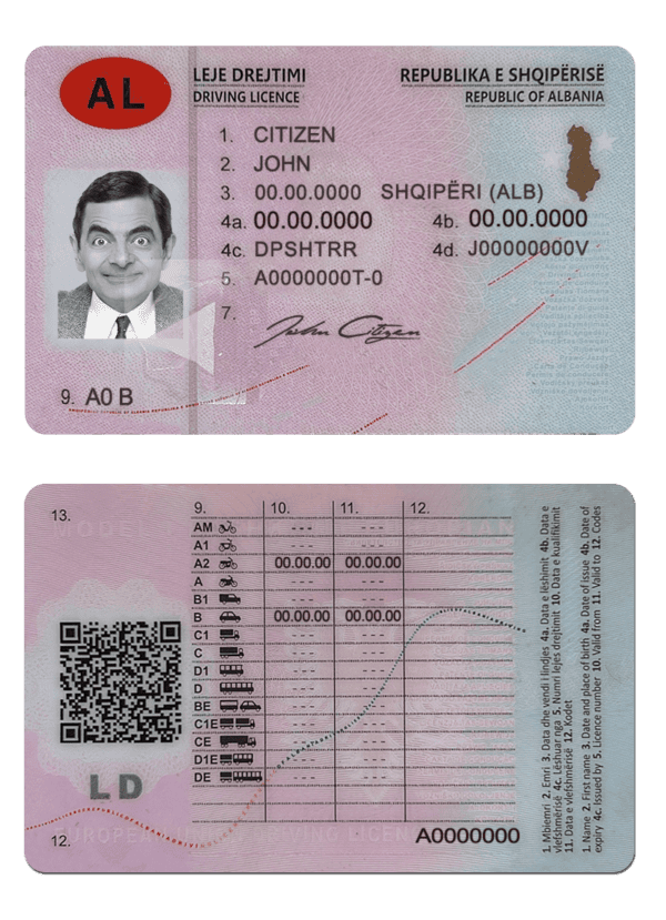 Albania-DL-(new-version)-min Albania driving license psd template version 2