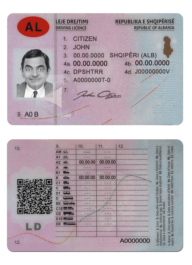 Albania-DL-(new-version)-min Albania driving license psd template version 2