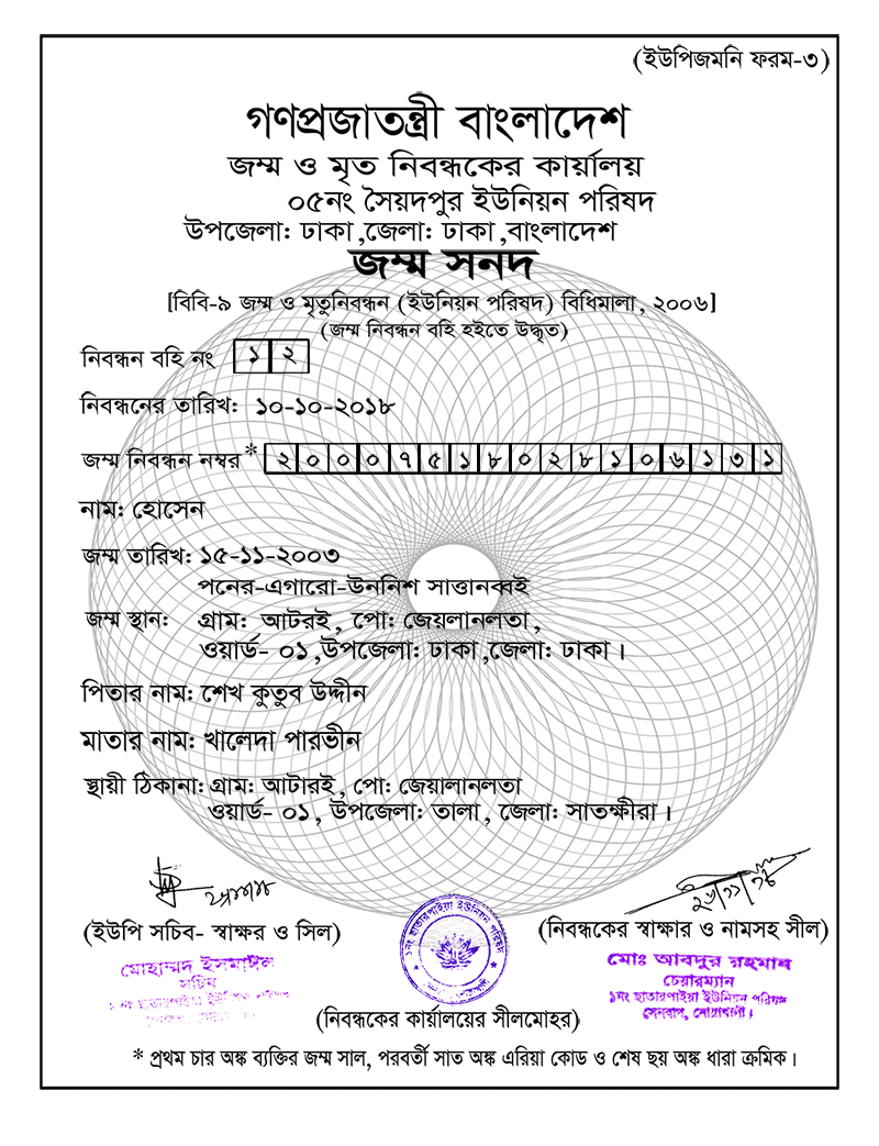 Bangladesh-Birth-Certificate-PSD-Template-min Fake Bangladesh Birth Certificate Psd Template