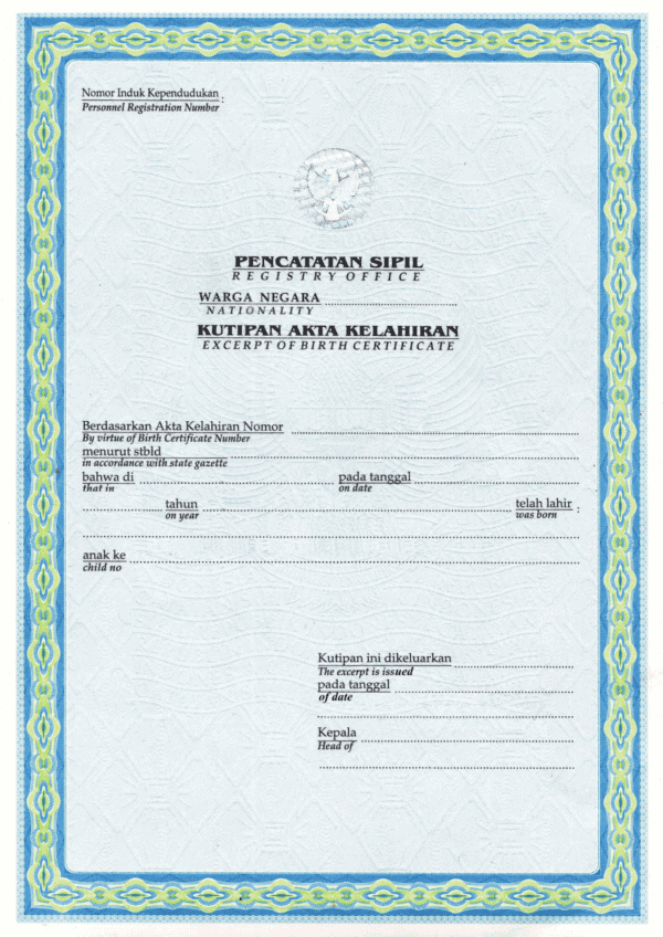 Indonesia-Birth-Certificate-blank Fake Indonesia Birth Certificate Pdf Template