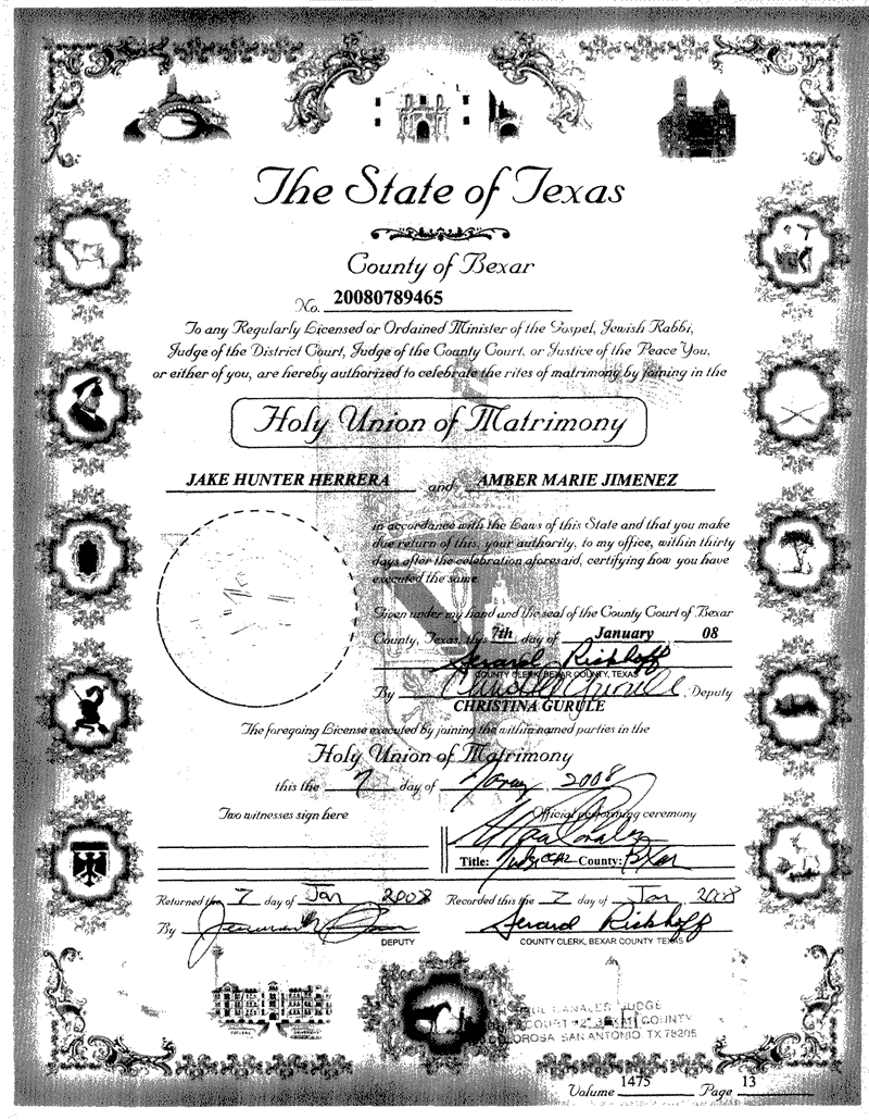 USA-Texas-Marriage-Certificate-Template-1 Fake USA Texas Marriage Certificate Pdf Template