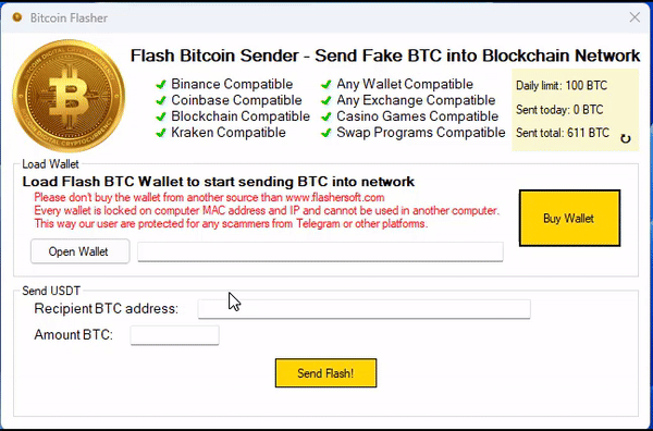 Buy Fake Bitcoin Sender Software demo