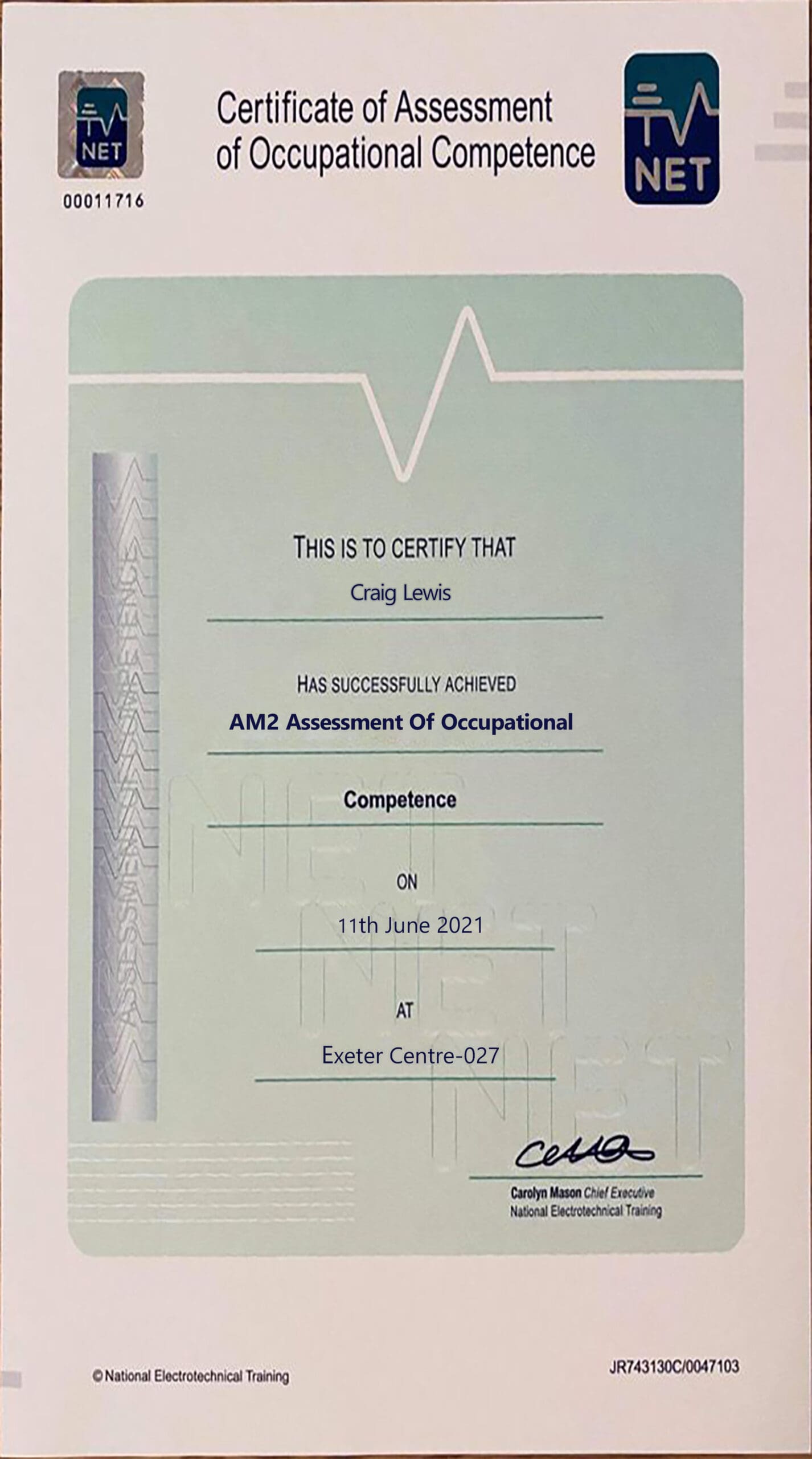 Authentic-Looking Fake certificate from AM2 Skill-based Exam Authentic-Looking Fake certificate from AM2 Skill-based Exam