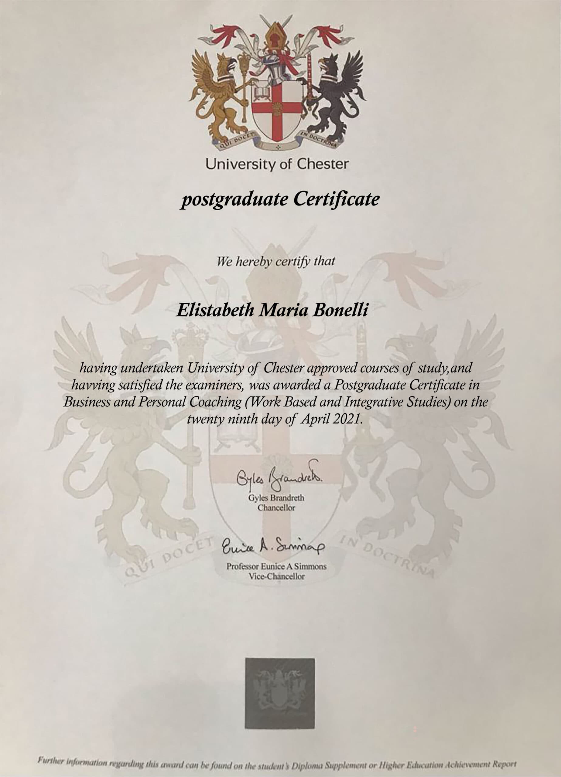 Authentic-Looking Fake certificate from University Of Chester University Authentic-Looking Fake certificate from University Of Chester University