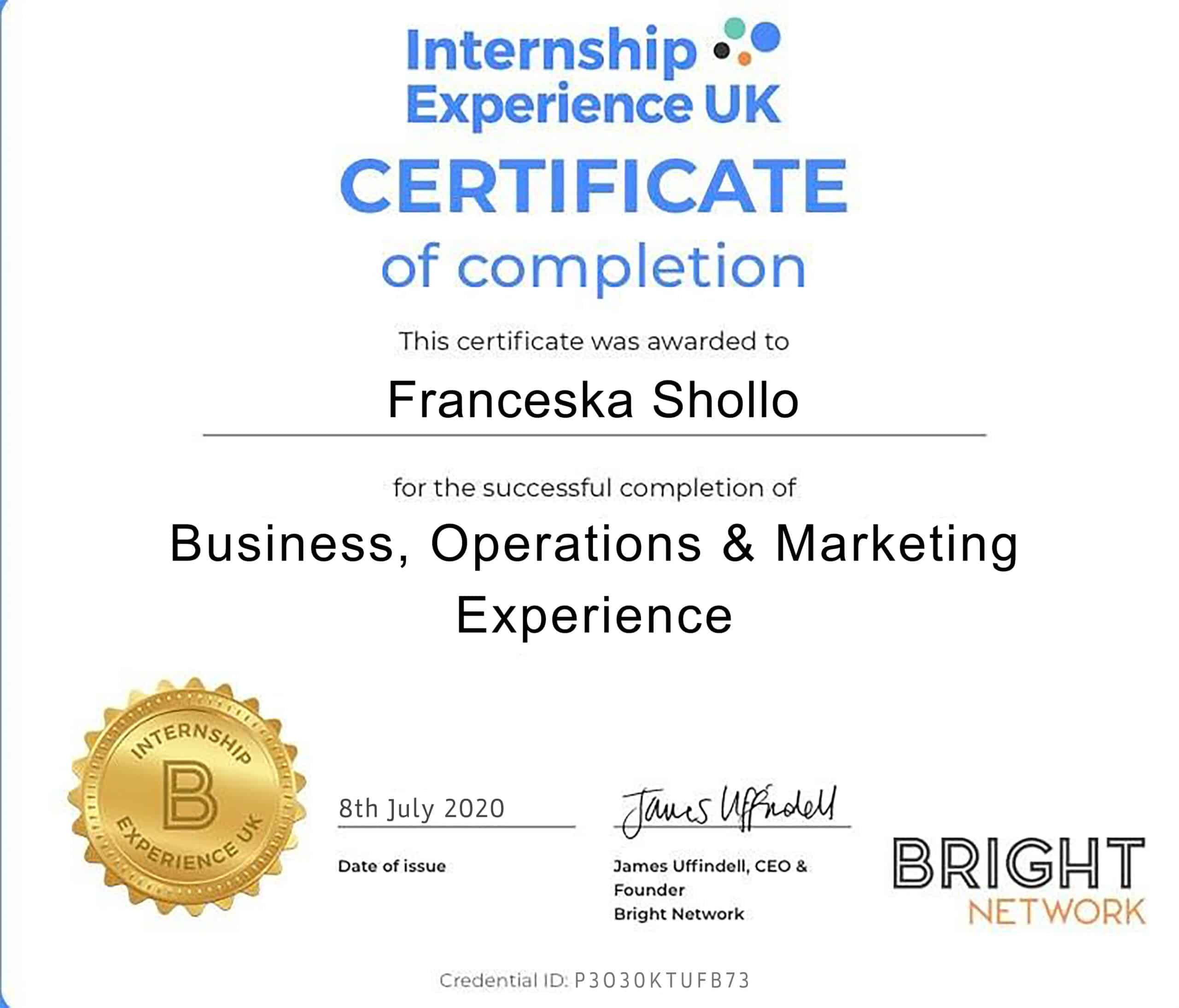Bright network Stand Out with a Customizable Bright network Internship Certificate PSD Template