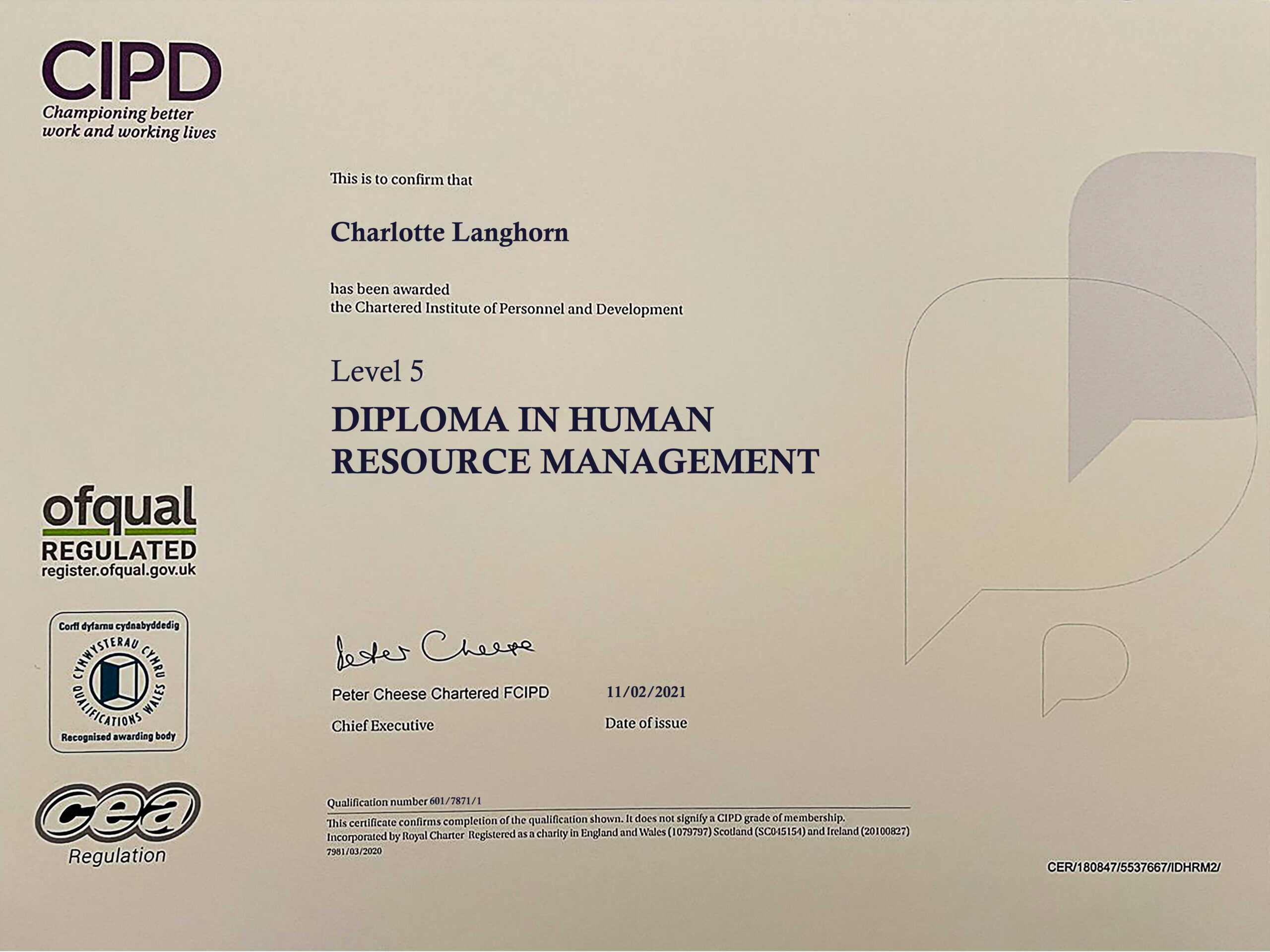 Authentic-Looking Fake certificate from CIPD Institute Authentic-Looking Fake certificate from CIPD Institute