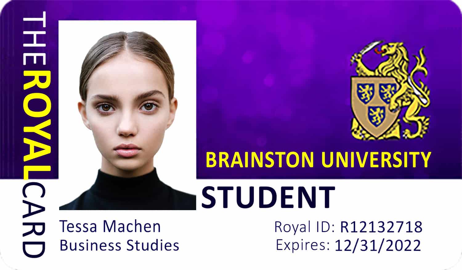 Create Branstone University Student ID Cards with Fillable PSD Templates
