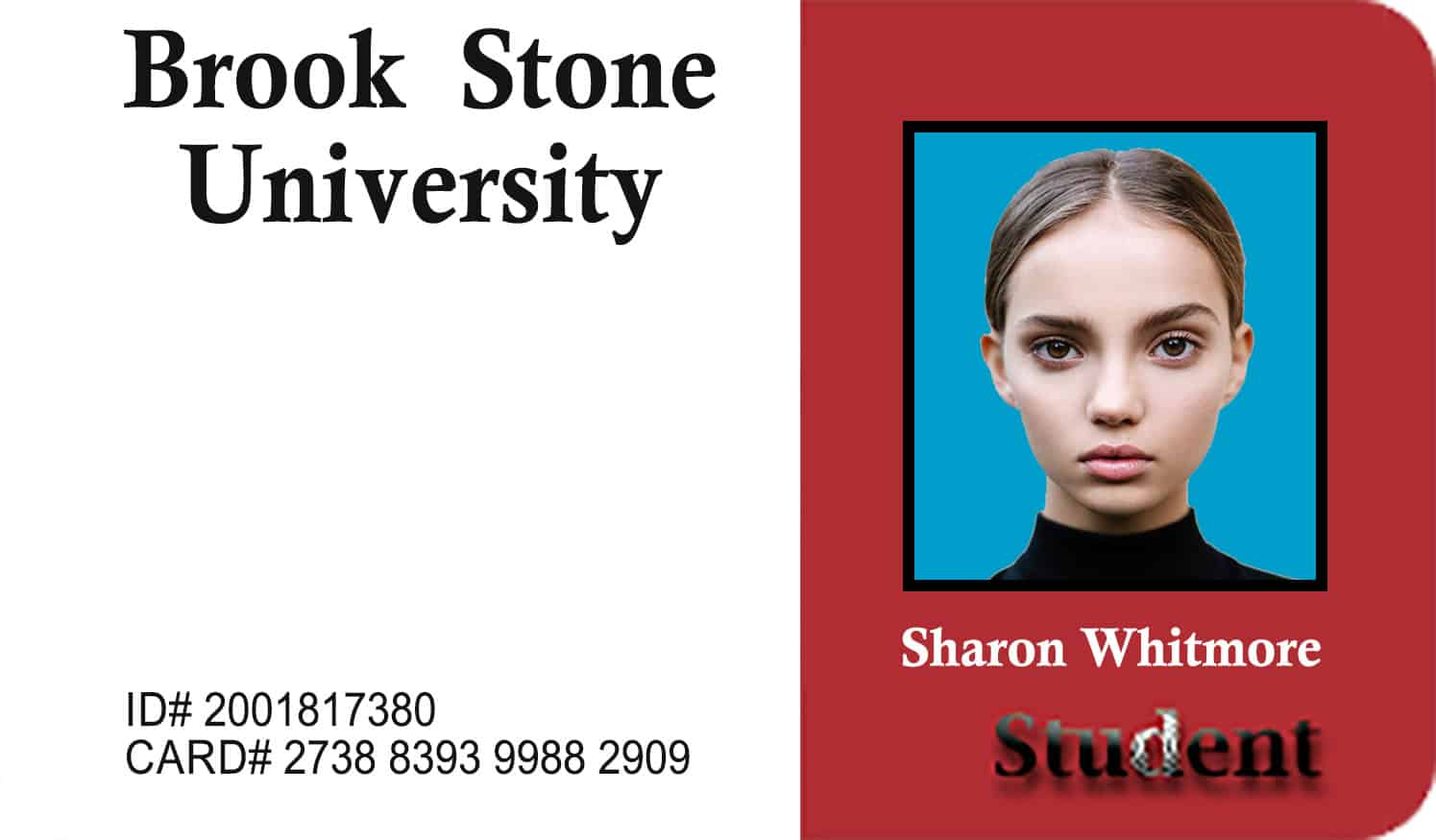 Create Brook Stone University Student ID Cards with Fillable PSD Templates