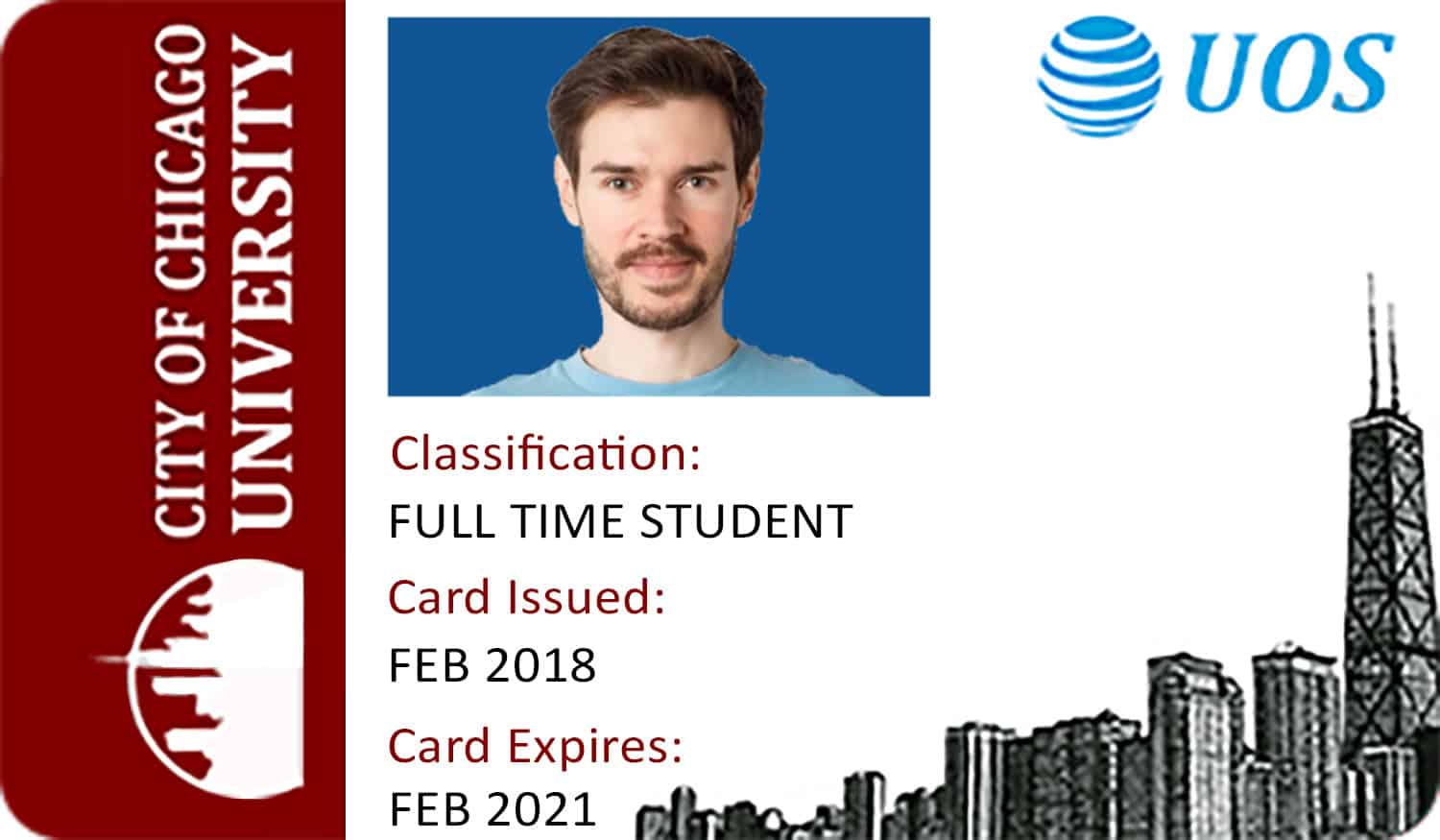 Create Chicago University Student ID Cards with Fillable PSD Templates
